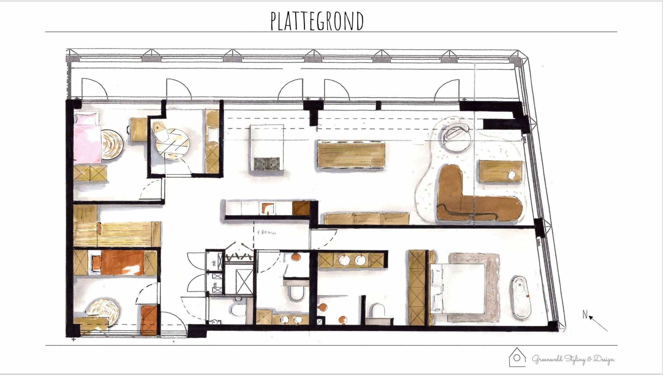 Plattegrond appartement Amsterdam IJburg